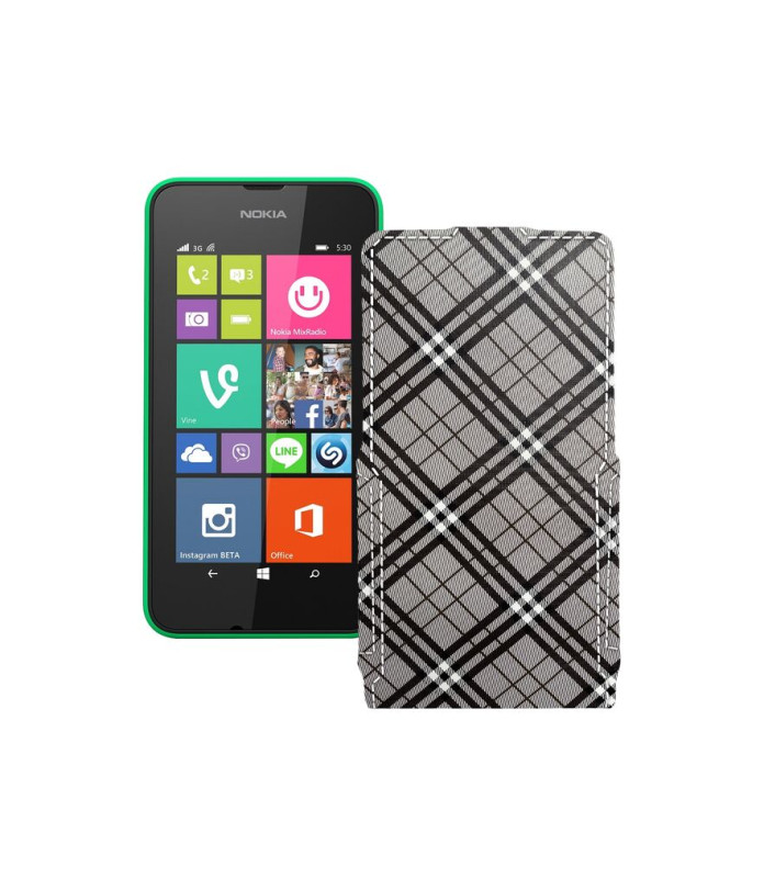 Чохол-флип з екошкіри для телефону Nokia Lumia 530