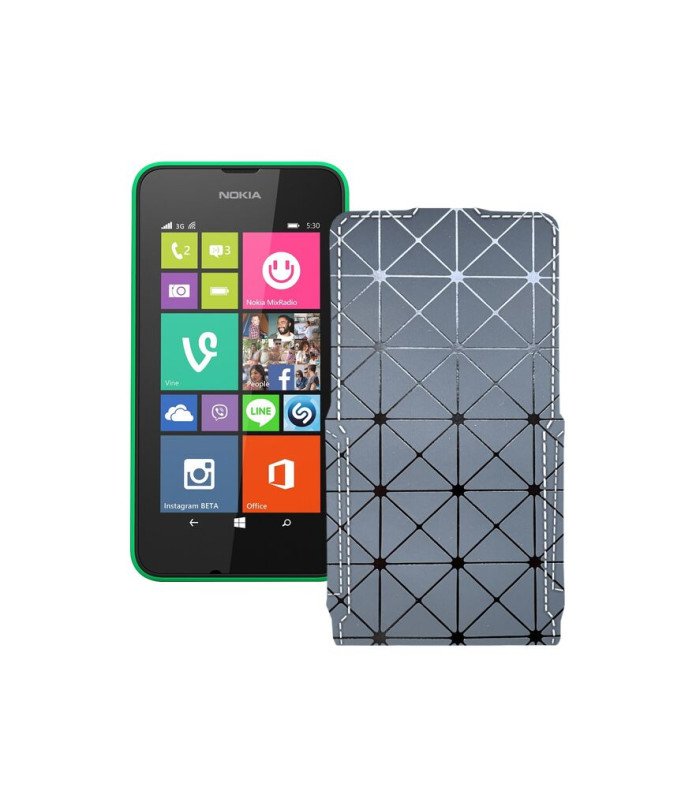 Чохол-флип з екошкіри для телефону Nokia Lumia 530