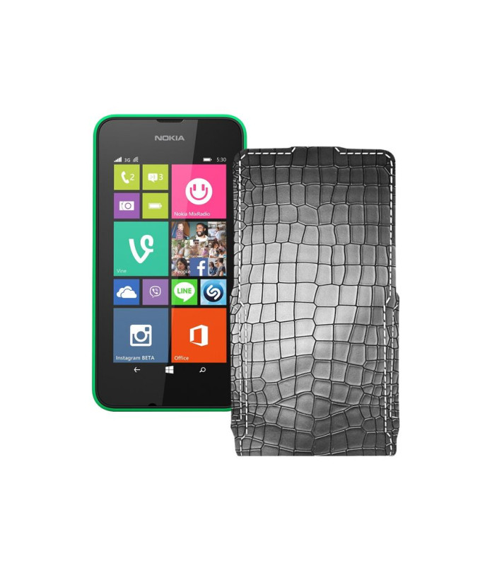 Чохол-флип з екошкіри для телефону Nokia Lumia 530