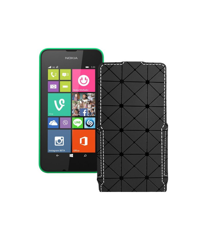 Чохол-флип з екошкіри для телефону Nokia Lumia 530