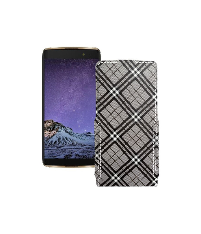 Чохол-флип з екошкіри для телефону Alcatel One Touch Idol 4s