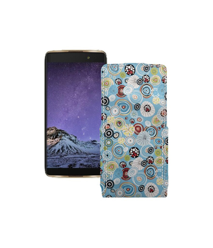 Чохол-флип з екошкіри для телефону Alcatel One Touch Idol 4s