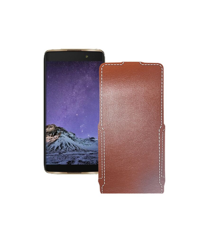 Чохол-флип з екошкіри для телефону Alcatel One Touch Idol 4s