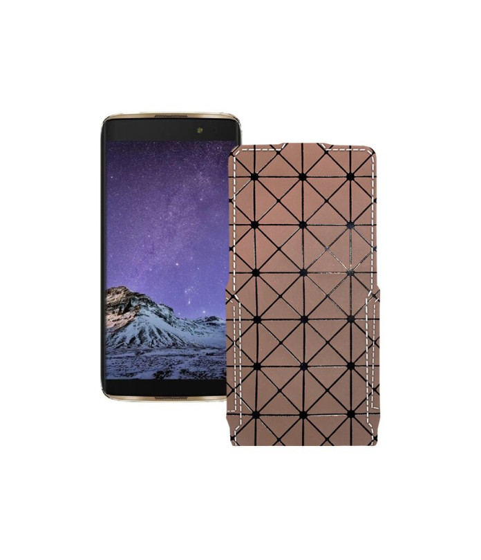 Чохол-флип з екошкіри для телефону Alcatel One Touch Idol 4s
