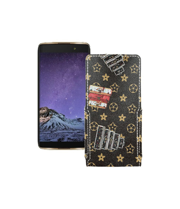 Чохол-флип з екошкіри для телефону Alcatel One Touch Idol 4s