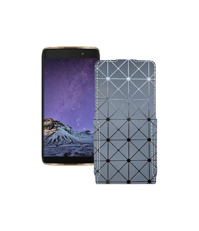 Чохол-флип з екошкіри для телефону Alcatel One Touch Idol 4s