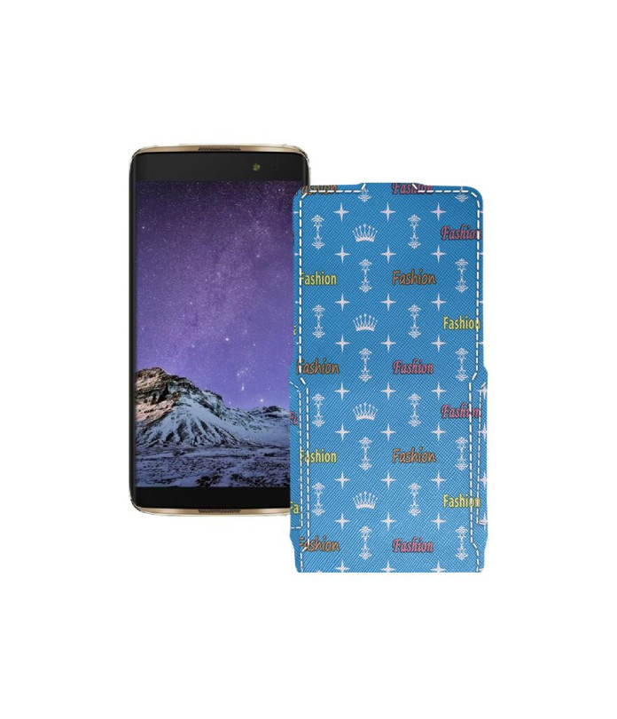 Чохол-флип з екошкіри для телефону Alcatel One Touch Idol 4s