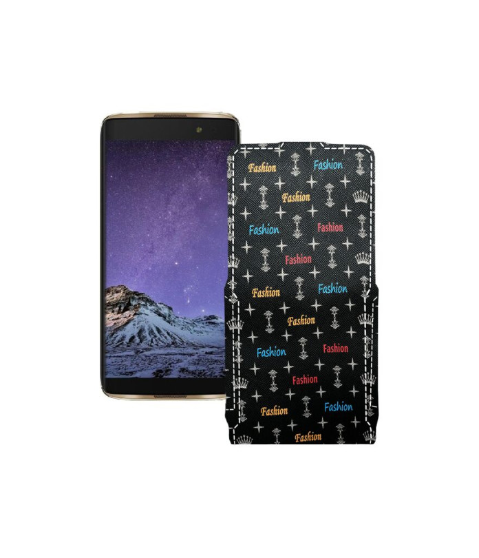 Чохол-флип з екошкіри для телефону Alcatel One Touch Idol 4s