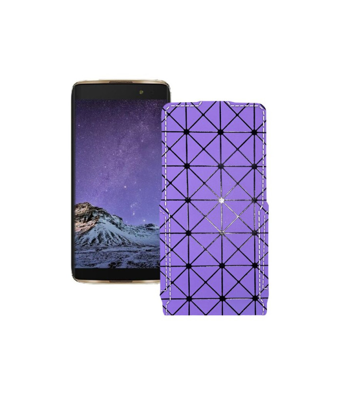 Чохол-флип з екошкіри для телефону Alcatel One Touch Idol 4s