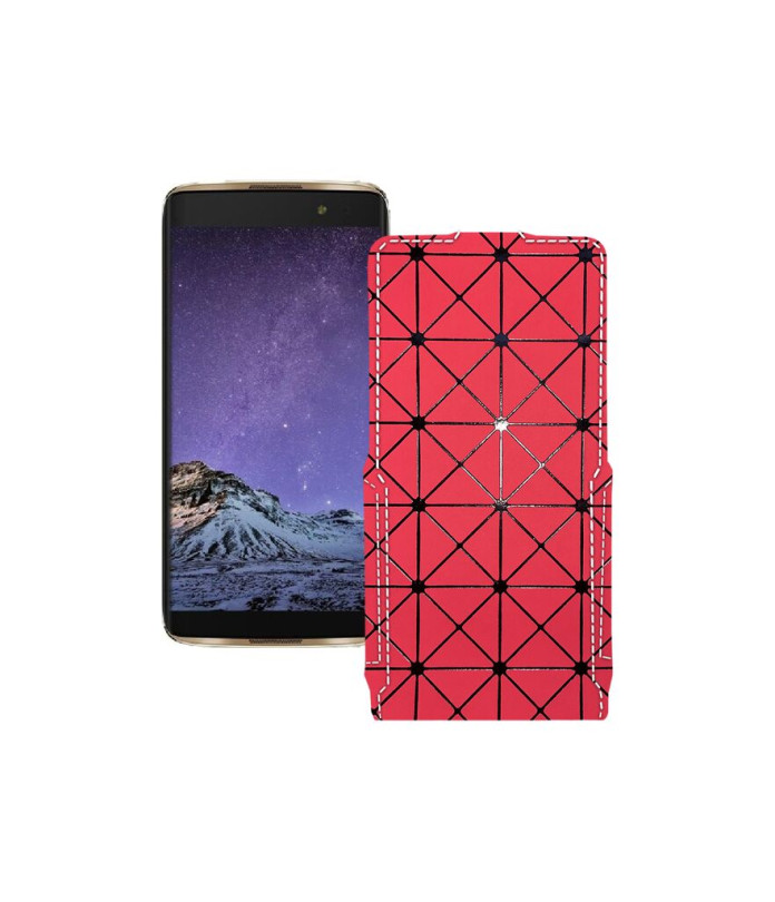 Чохол-флип з екошкіри для телефону Alcatel One Touch Idol 4s