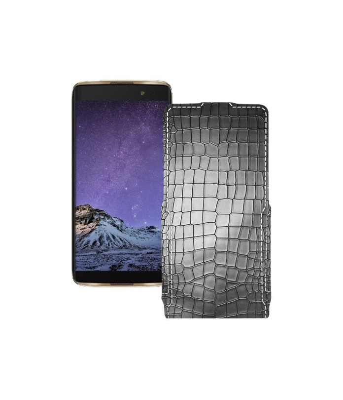 Чохол-флип з екошкіри для телефону Alcatel One Touch Idol 4s