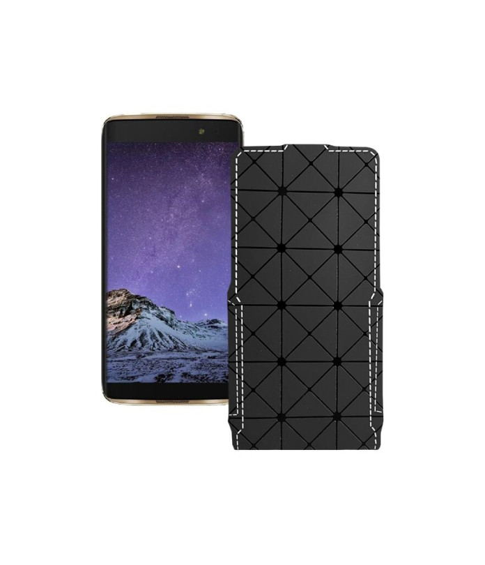 Чохол-флип з екошкіри для телефону Alcatel One Touch Idol 4s