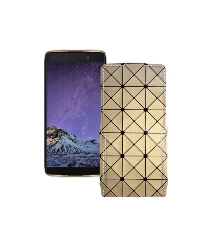 Чохол-флип з екошкіри для телефону Alcatel One Touch Idol 4s
