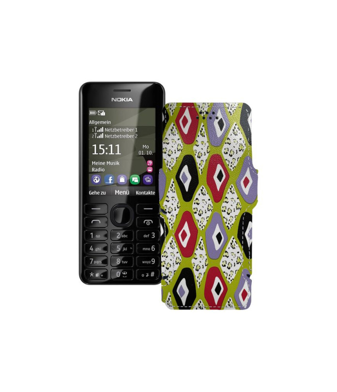 Чохол-книжка з екошкіри для телефону Nokia Asha 206