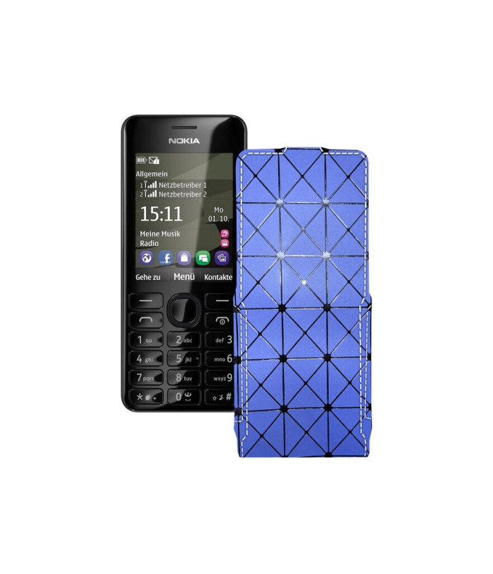 Чохол-флип з екошкіри для телефону Nokia Asha 206