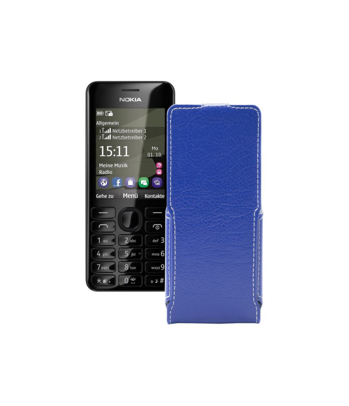 Чохол-флип з екошкіри для телефону Nokia Asha 206