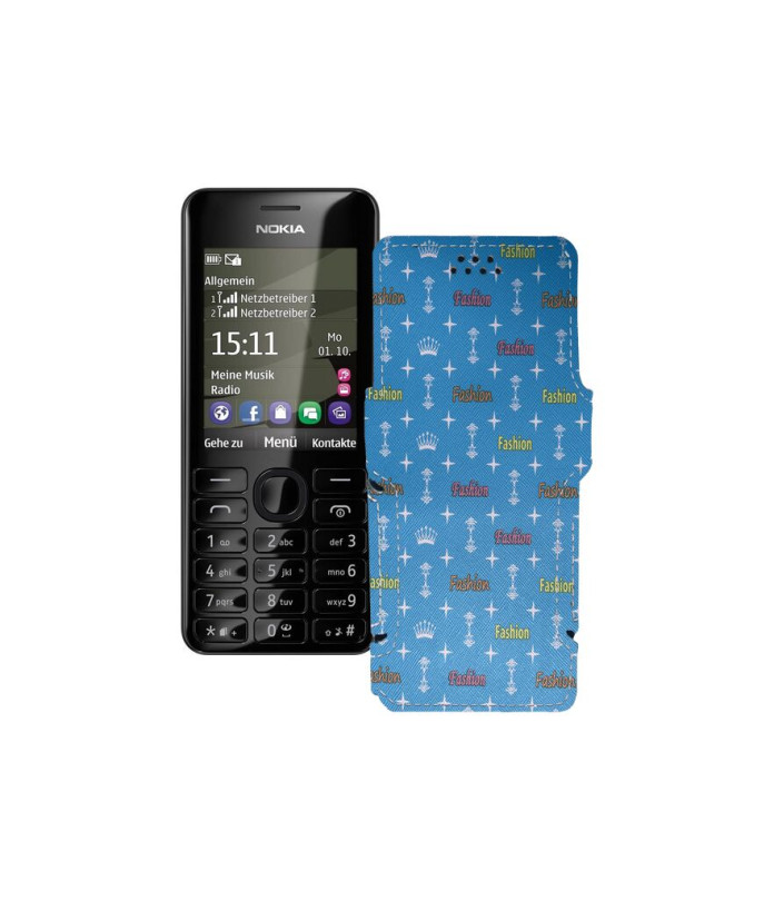 Чохол-книжка з екошкіри для телефону Nokia Asha 206