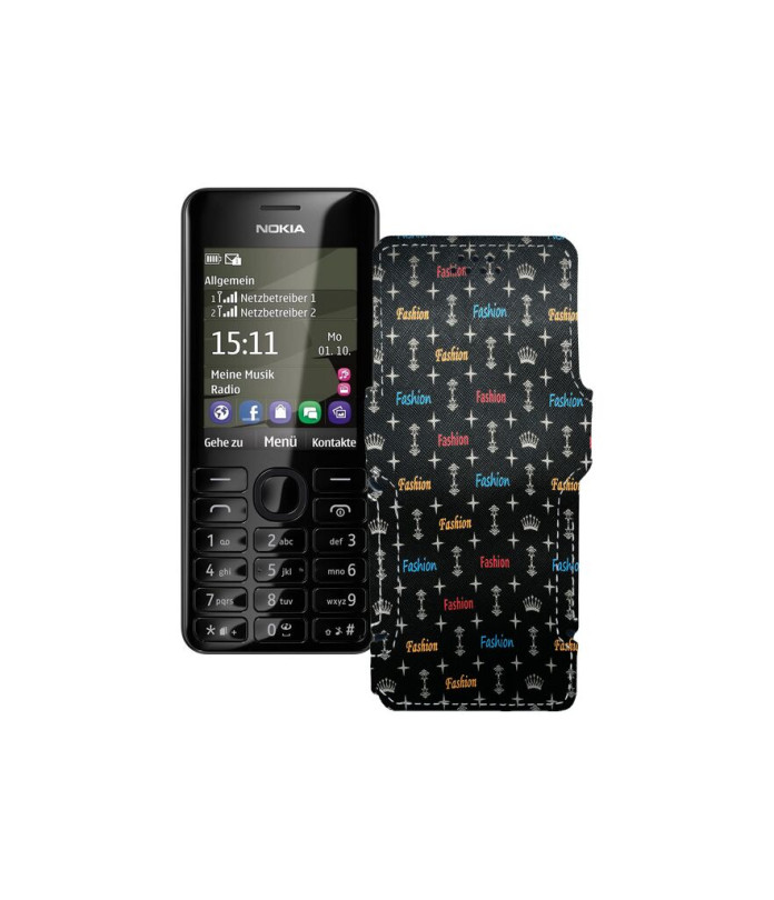 Чохол-книжка з екошкіри для телефону Nokia Asha 206