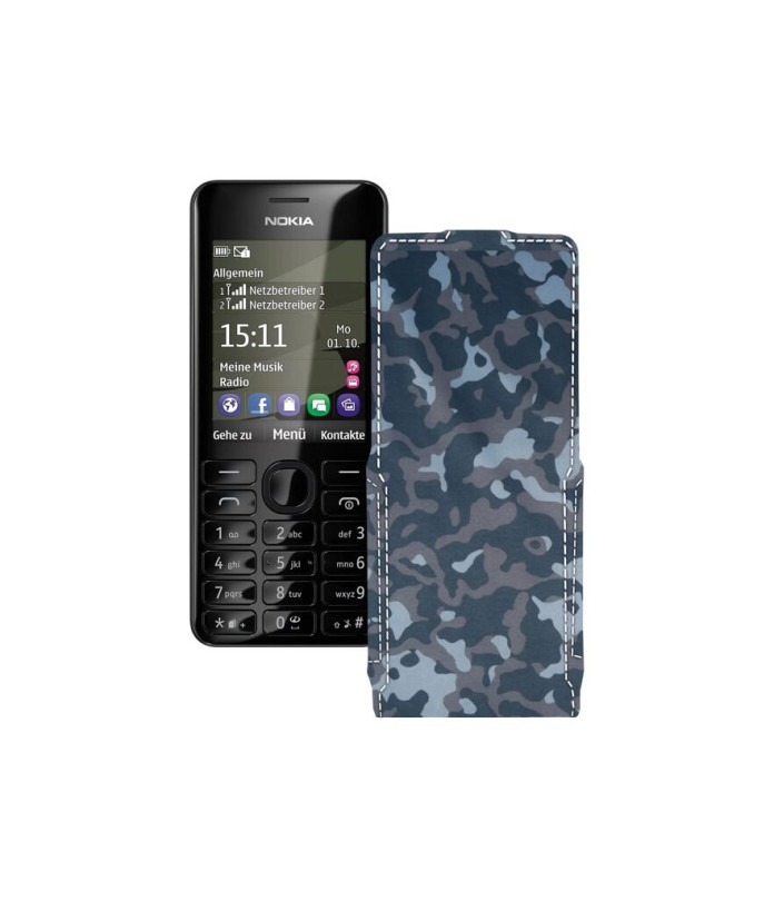 Чохол-флип з екошкіри для телефону Nokia Asha 206