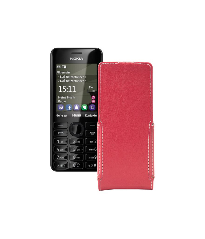 Чохол-флип з екошкіри для телефону Nokia Asha 206