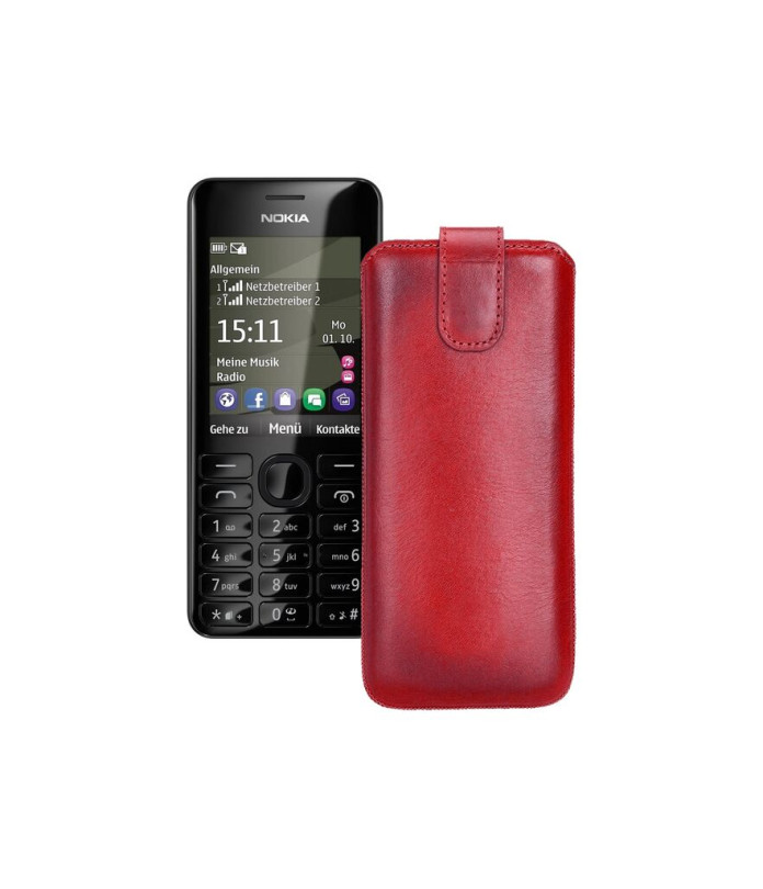 Витяжка з екошкіри для телефону Nokia Asha 206