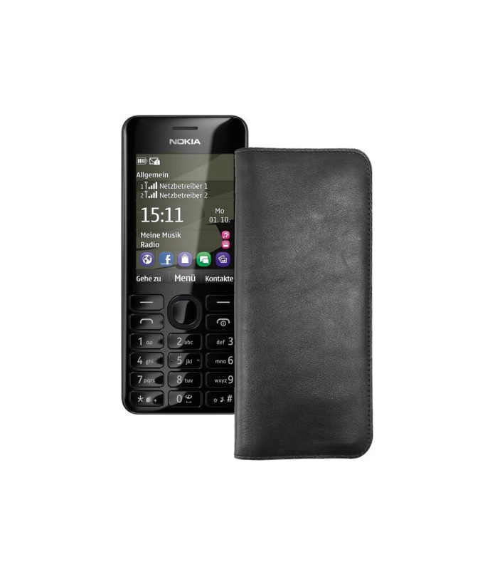 Портмоне з шкіри для телефону Nokia Asha 206