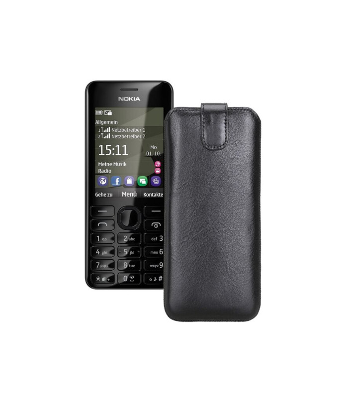 Витяжка з екошкіри для телефону Nokia Asha 206