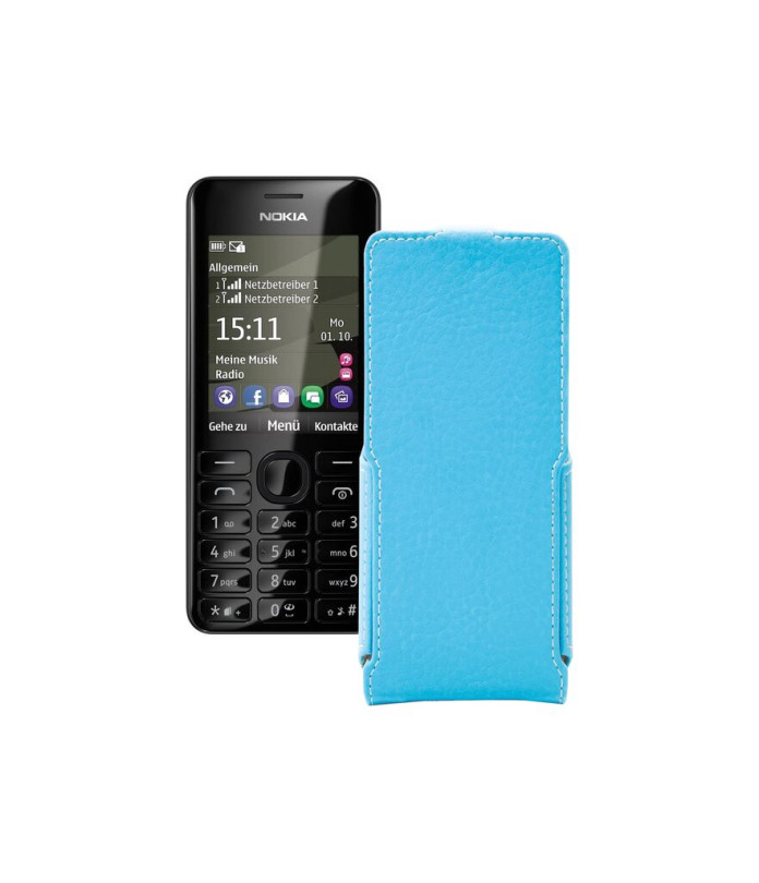 Чохол-флип з екошкіри для телефону Nokia Asha 206