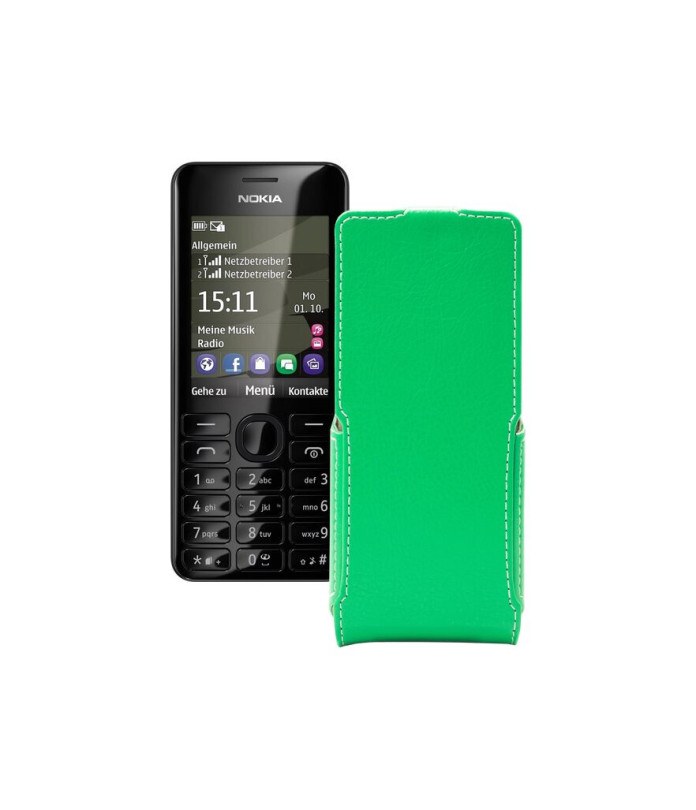 Чохол-флип з екошкіри для телефону Nokia Asha 206