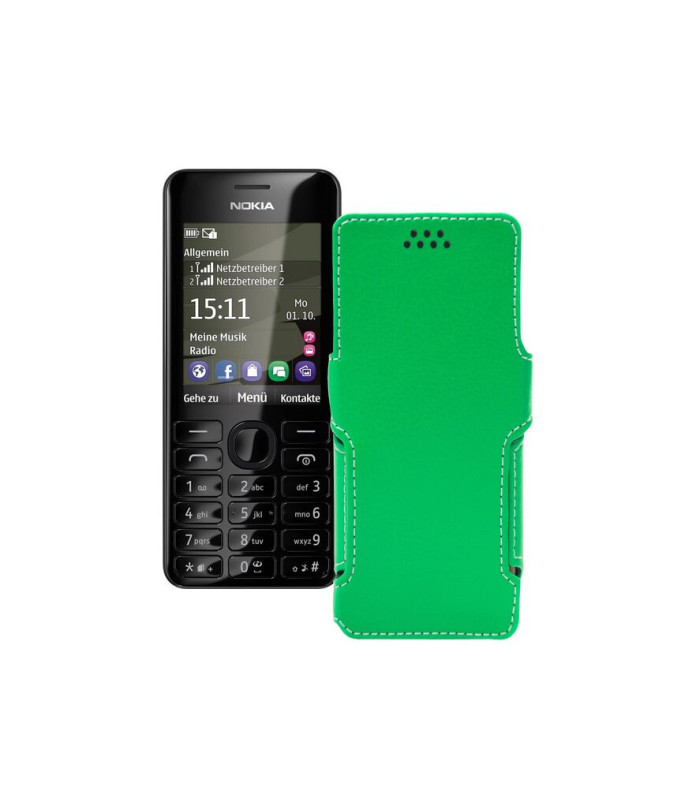 Чохол-книжка з екошкіри для телефону Nokia Asha 206