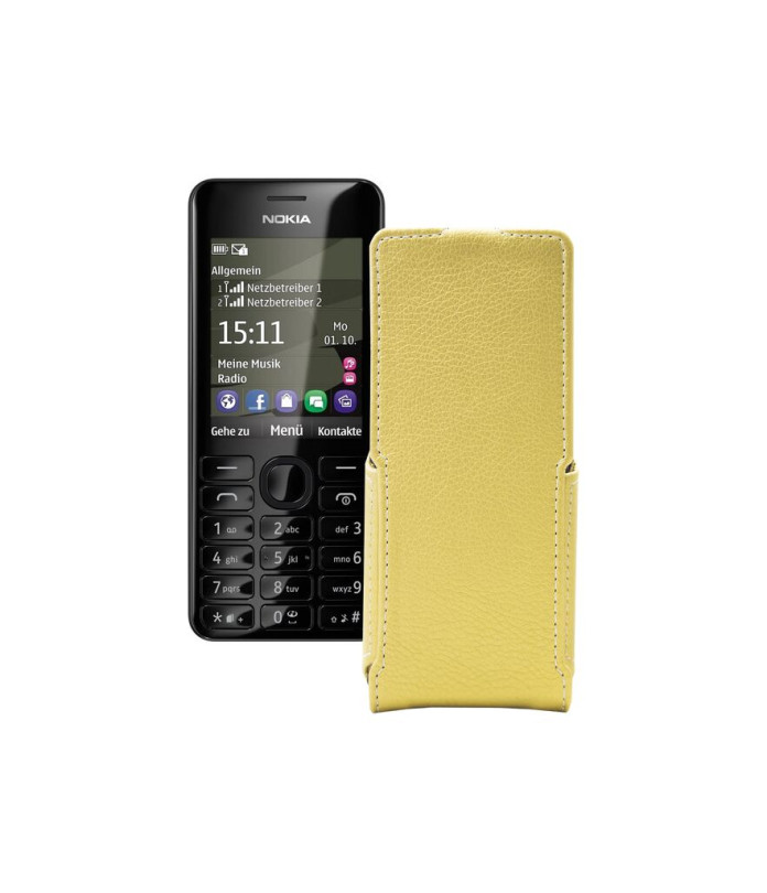 Чохол-флип з екошкіри для телефону Nokia Asha 206