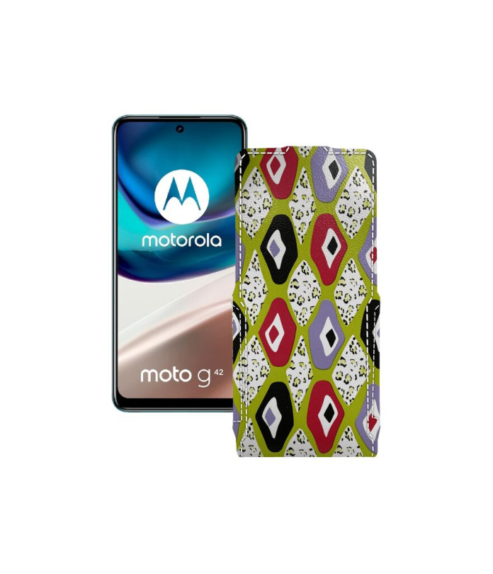 Чохол-флип з екошкіри для телефону Motorola Moto G42