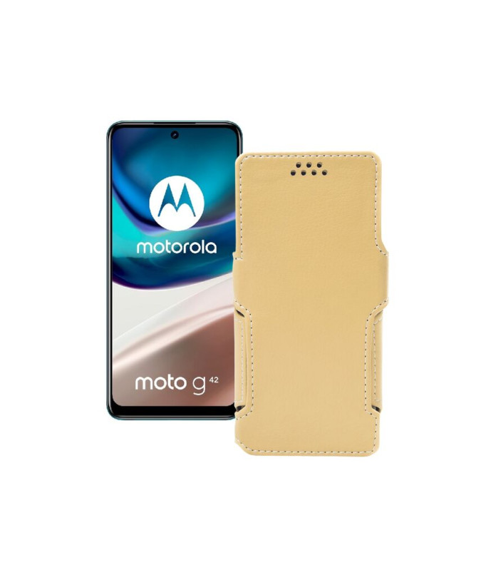 Чохол-книжка з екошкіри для телефону Motorola Moto G42