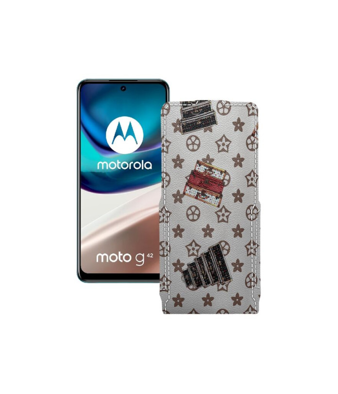 Чохол-флип з екошкіри для телефону Motorola Moto G42