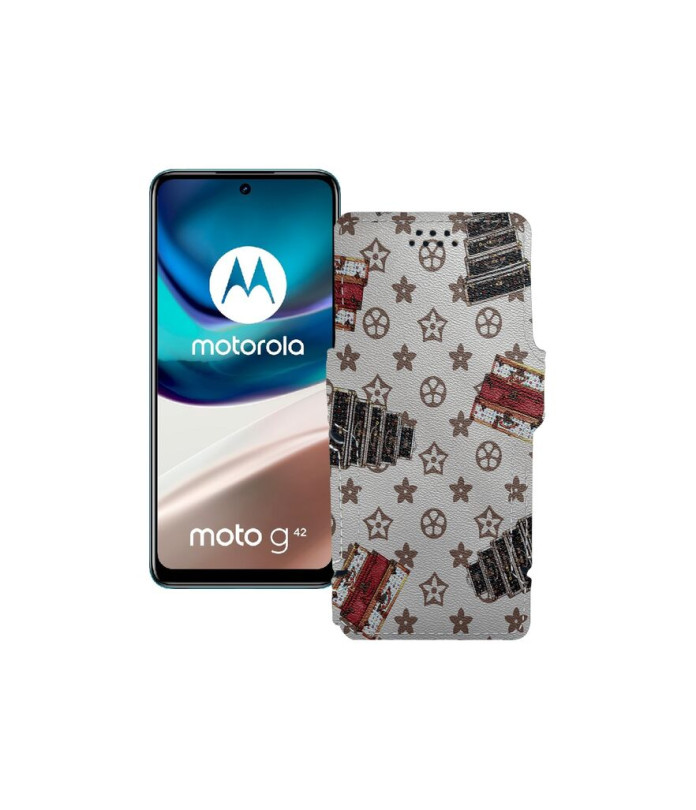 Чохол-книжка з екошкіри для телефону Motorola Moto G42