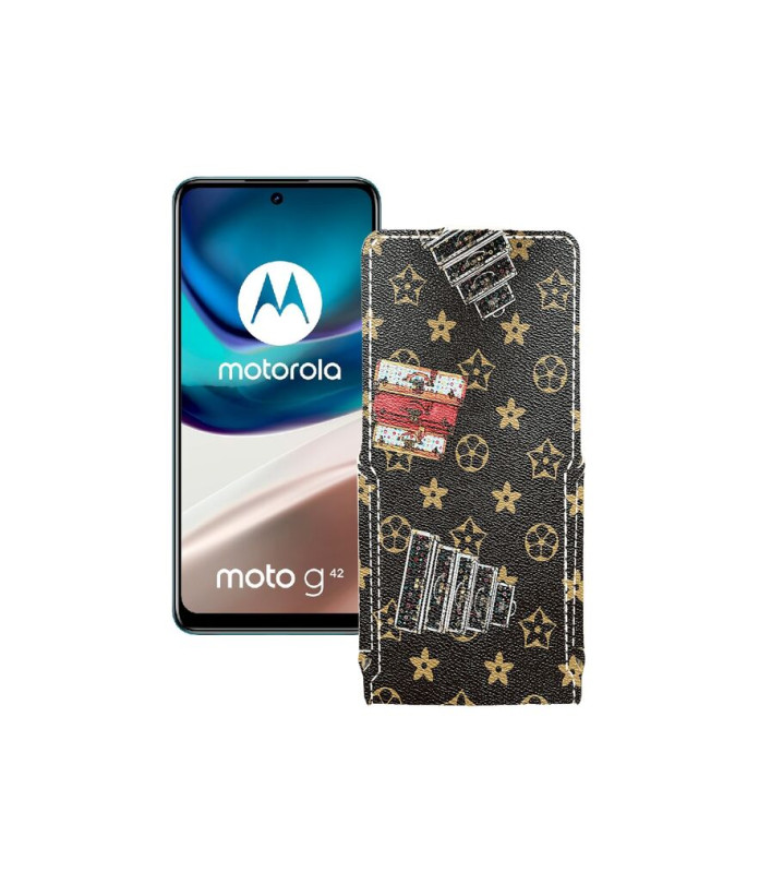 Чохол-флип з екошкіри для телефону Motorola Moto G42