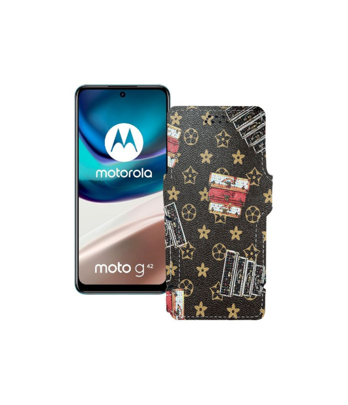 Чохол-книжка з екошкіри для телефону Motorola Moto G42