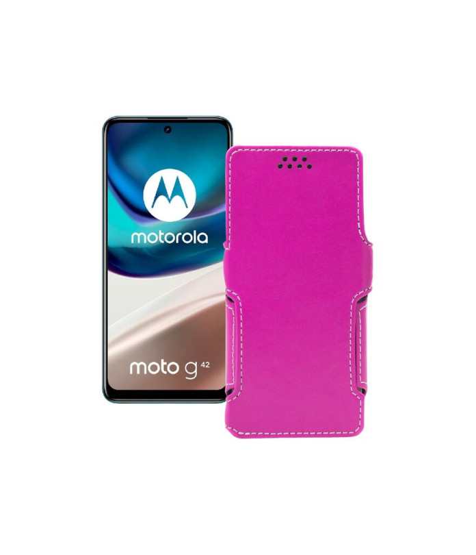 Чохол-книжка з екошкіри для телефону Motorola Moto G42