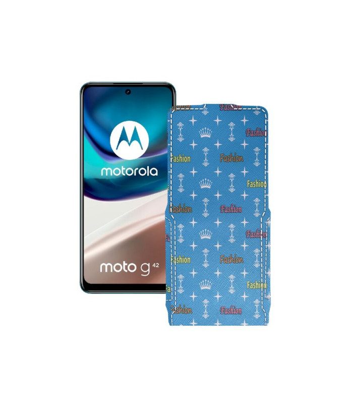 Чохол-флип з екошкіри для телефону Motorola Moto G42