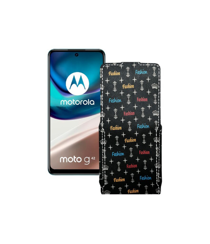 Чохол-флип з екошкіри для телефону Motorola Moto G42