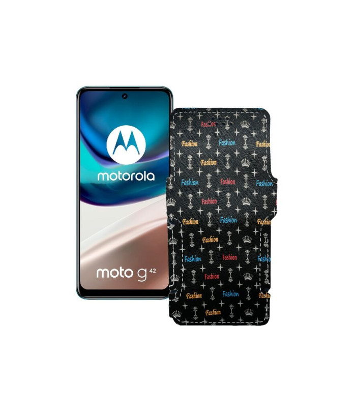 Чохол-книжка з екошкіри для телефону Motorola Moto G42