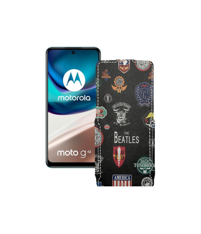 Чохол-флип з екошкіри для телефону Motorola Moto G42