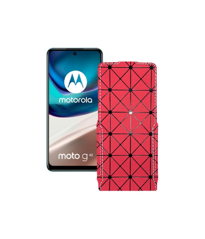 Чохол-флип з екошкіри для телефону Motorola Moto G42