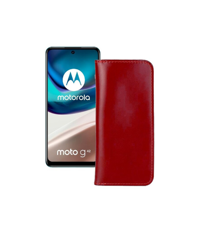 Портмоне з шкіри для телефону Motorola Moto G42