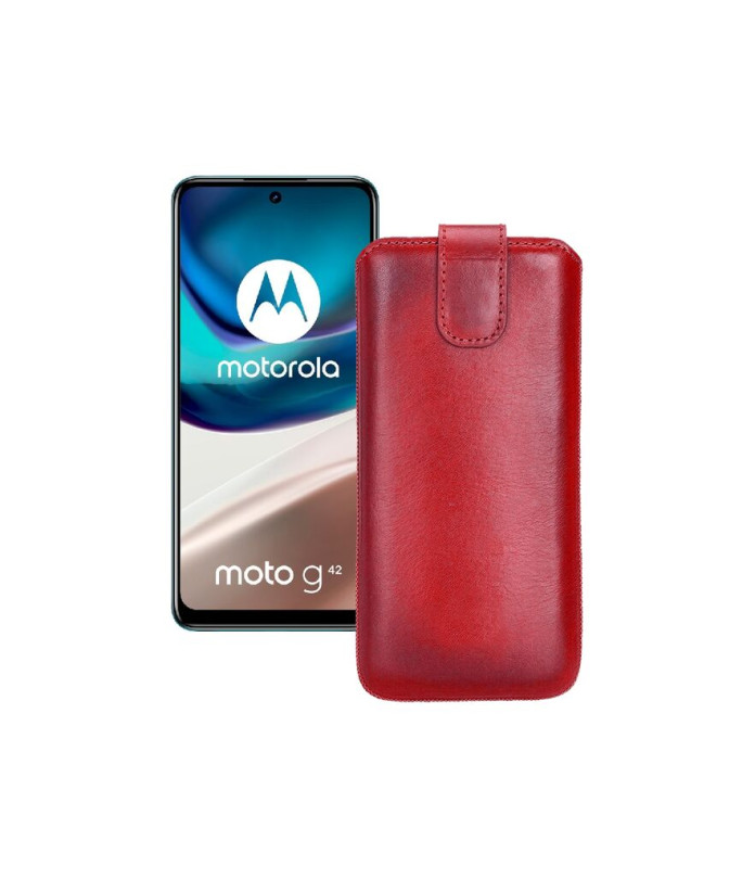 Витяжка з екошкіри для телефону Motorola Moto G42