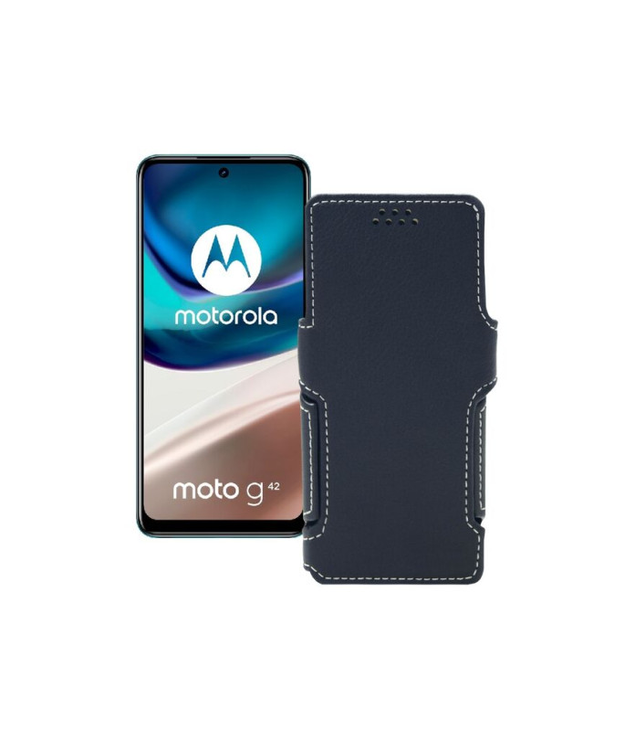 Чохол-книжка з екошкіри для телефону Motorola Moto G42