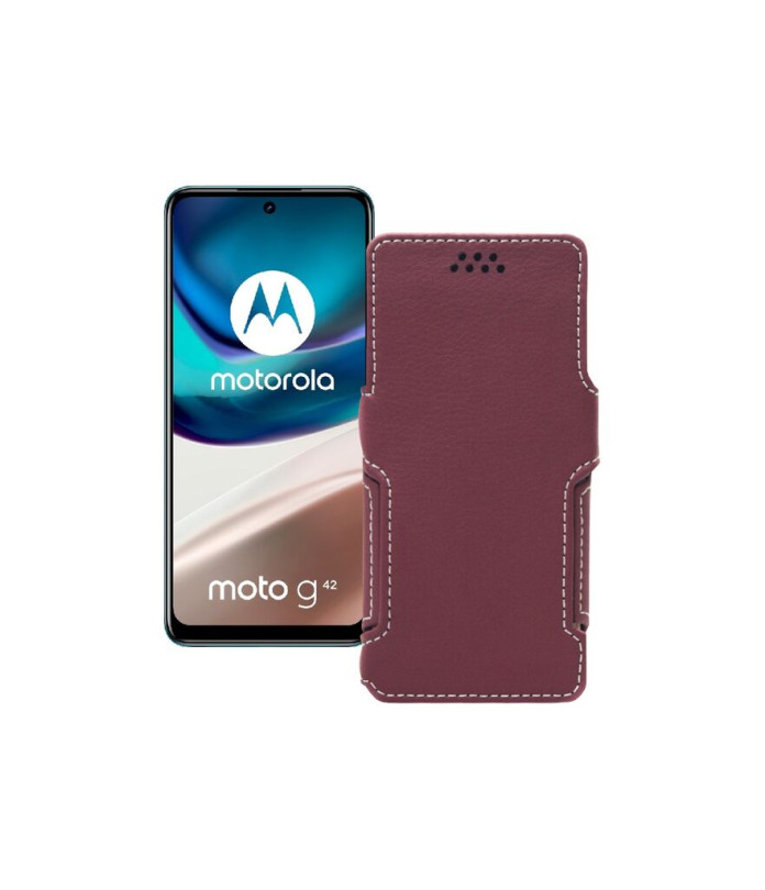 Чохол-книжка з екошкіри для телефону Motorola Moto G42