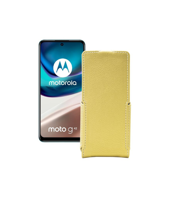 Чохол-флип з екошкіри для телефону Motorola Moto G42