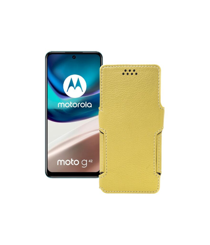 Чохол-книжка з екошкіри для телефону Motorola Moto G42