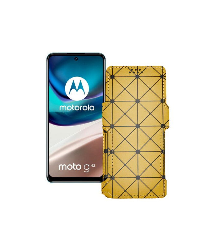 Чохол-книжка з екошкіри для телефону Motorola Moto G42